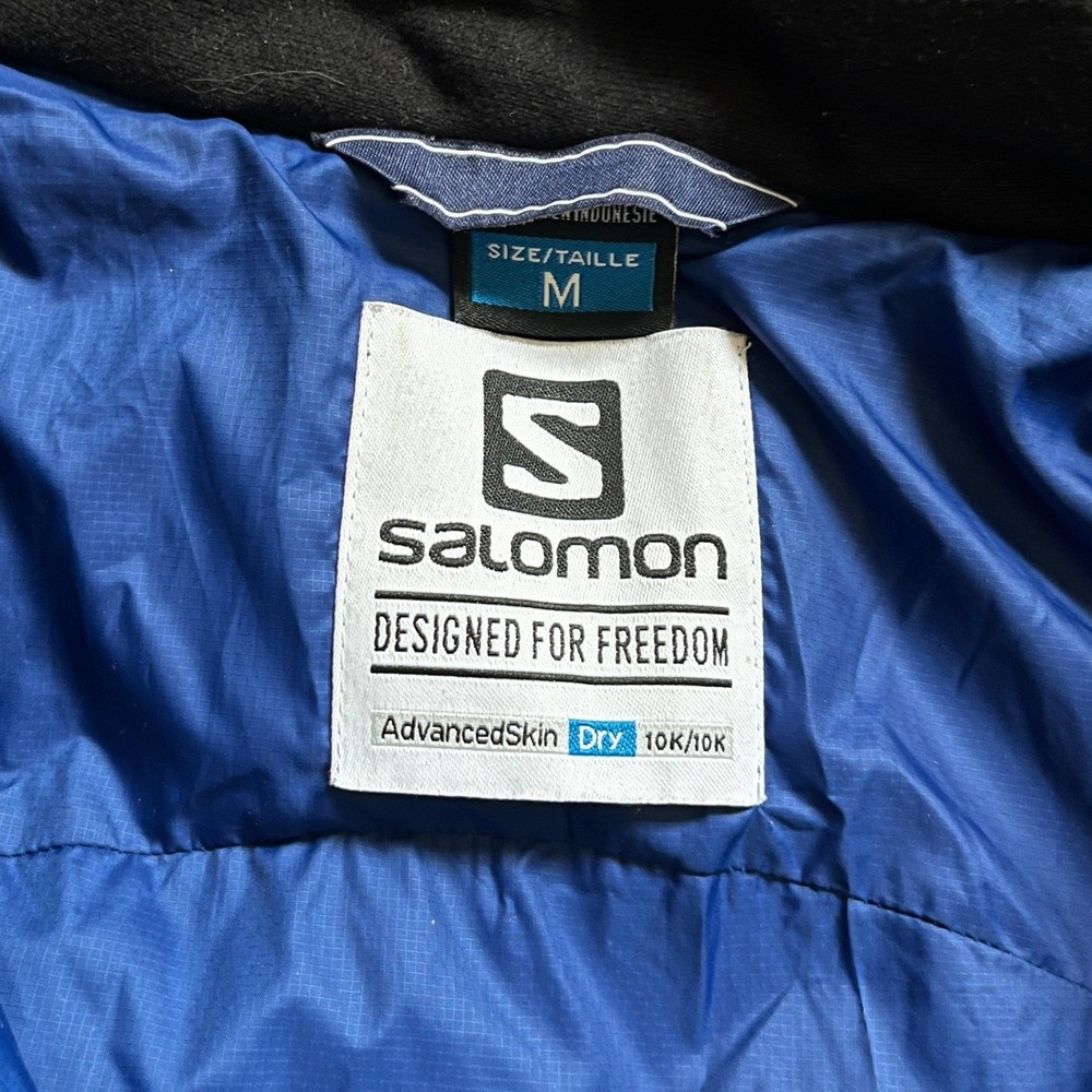 Medium Salomon Icetown Women's Down Ski Jacket Turquoise Navy Blue - Picture 4 of 8